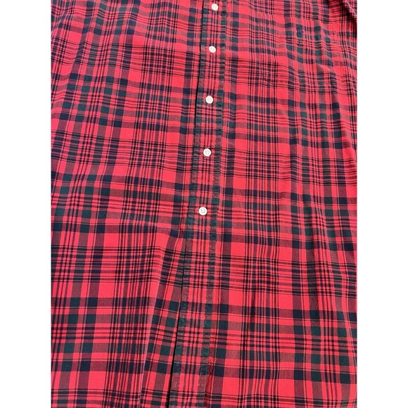 VTG Ralph Lauren BIG SHIRT Mens XL Red Buffalo Plaid Button Long Sleeve Cotton - Picture 4 of 9